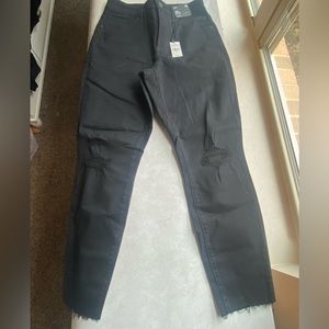 Express curvy skinny high rise super soft black jeans